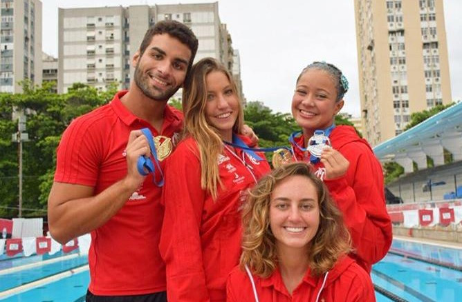 Renan Alcântara, Laura Micucci, Rebecca Rodrigues e Giovana Stephan conquistaram medalhas para o Flamengo