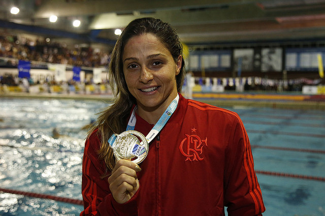 Daiene Dias conquistou o ouro nos 100m Borboleta (Foto: Satiro Sodré/SSPress/CBDA)