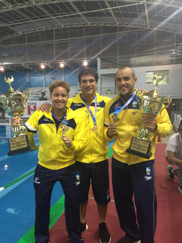 Samantha Ferreira, George Chaia e Heitor Carrulo conquistaram o ouro para o Brasil